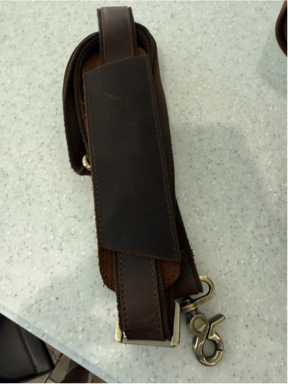 Men's Leather Computer Bag - Picture 4 of 8